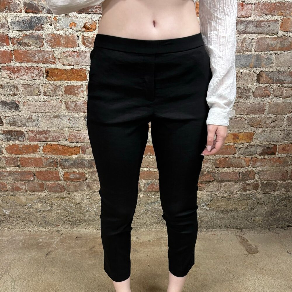 Black Linen Theory Pants
